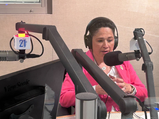  Illinois Comptroller Susana Mendoza speaks on The 21st show at Illinois Public Media studio.