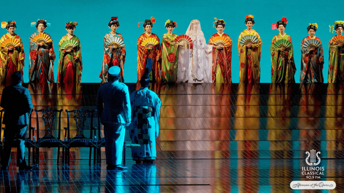 A scene from the opera Madama Butterfly as performed by the met opera of NYC