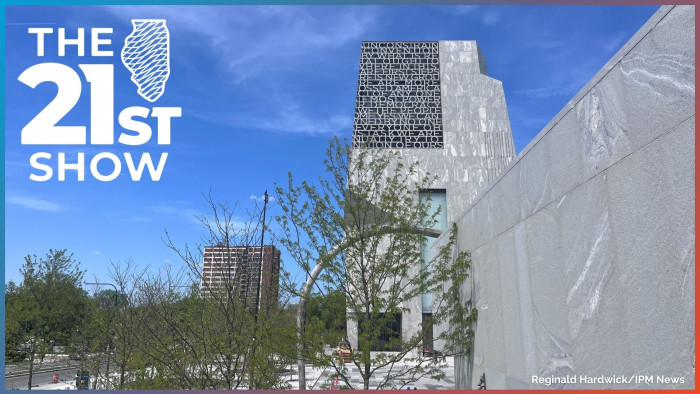 The top of the 8-story Obama Presidential Museum includes a quote from President Barack Obama during his visit to Selma, Alabama.