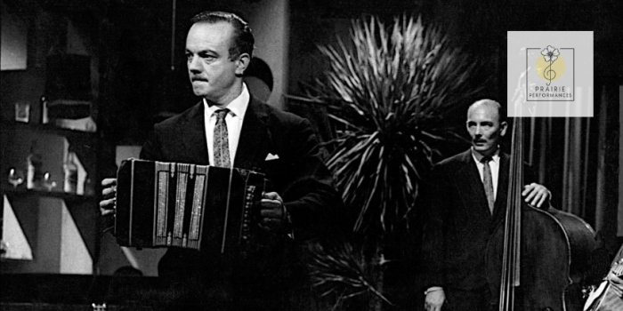 Piazzolla playing his bandoneon.