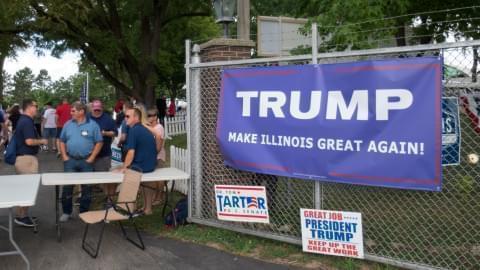 The entrance to the annual Republican Day rally at the Illinois State Fair is shown in this file photo from August 15, 2019.
