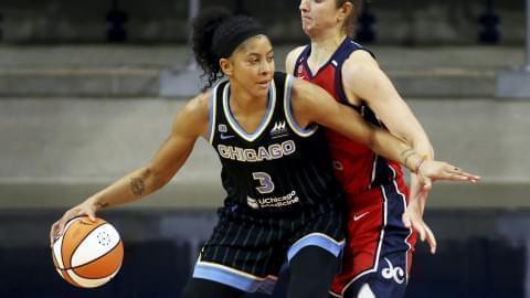 Candace Parker scored 16 points during her Chicago Sky debut Saturday, May 15, in a 70-56 road win over the Washington Mystics.