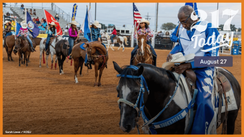 The Checotah Roughriders led the grand entry on both nights of the Roy LeBlanc Okmulgee Invitational Rodeo. Kenneth LeBlanc, the event's coordinator, said there's always been a following but more people have been drawn to the event. “Now I get so many calls from people in Maryland and all over the United States saying it’s on their bucket list. They’re coming. They want to be here,” he said.