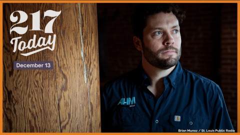 St. Louis' turn-of-the-century brick buildings are full of massive beams from old-growth forests. Kyle Howerton, a principal with St. Louis-based developer AHM Group, is working on a new high rise that features a wood product called cross-laminated timber, which functions similarly to these antique beams but more sustainably.