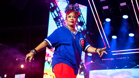Chicago rapper Da Brat performs at the 2019 Essence Festival at the Mercedes-Benz Superdome, Sunday, July 7, 2019, in New Orleans.