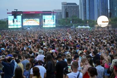 A general view of the crowd on day two of the Lollapalooza music festival on Friday, July 30, 2021, at Grant Park in Chicago.