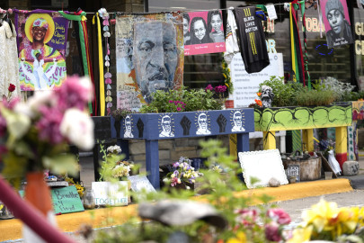 Tributes are displayed on the three-year anniversary of George Floyd's death at George Floyd Square, Thursday, May 25, 2023, in Minneapolis. The murder of Floyd at the hands of Minneapolis police, and the fervent protests that erupted around the world in response, looked to many observers like the catalyst needed for a nationwide reckoning on racism in policing.