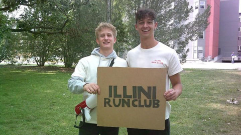 Connor Brown and Ryan Miller, sophomores at the University of Illinois, say they created Illini Run Club to create a social environment for students.