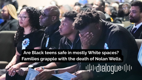 The Wonsley family, from left to right, Christine, her Husband Elmore, sons Elmore Jr. and Ethan attend a memorial service Nolan Xavier Wells, an 18-year-old found dead after taking a July 4 boat trip with friends, Monday, July 20, 2026, in Ocean Springs, Miss.