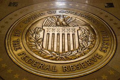 he seal of the Board of Governors of the United States Federal Reserve System is displayed in the ground at the Marriner S. Eccles Federal Reserve Board Building in Washington, Feb. 5, 2018.