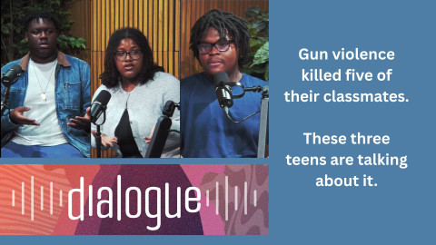 Central Illinois high school students Nathan, Malia and Jye talk about gun violence in the IPM studios.