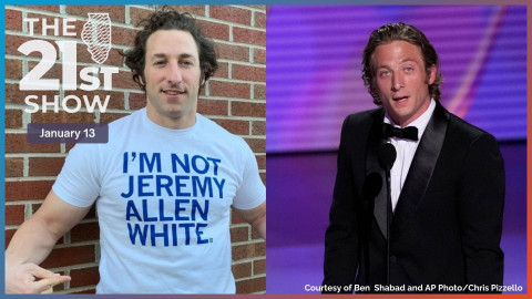  Ben Shabad (left) of Chicago is becoming famous for bearing a resemblance to actor Jeremy Allen White (right). 