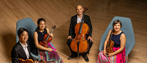 The Jupiter String Quartet (from left: Nelson Lee, Liz Freivogel, Daniel McDonough and Meg Freivogel) performs Saturday, Oct. 8 at Krannert Center for the Performing Arts in Urbana