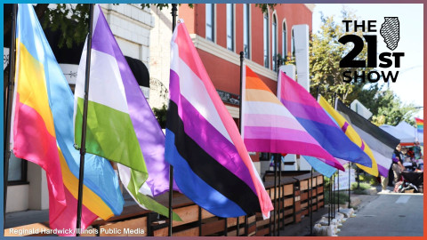 Flags representing different LGBTQIA+ communities were featured during Urbana Pride in 2024.