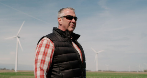Jason Lay farms in Bloomington, Illinois, and is part of Bayer's pilot carbon program.