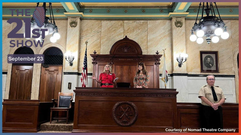 The Nomad Theatre Company's "Order in the Court," which opened last weekend and has a few more performances this coming weekend, is being hosted at the Governor Fifer Courtroom at the McLean County Museum of History.