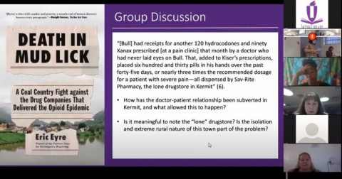 A slide from a recent Illinois Valley Community College online presentation on opioid overdoses.