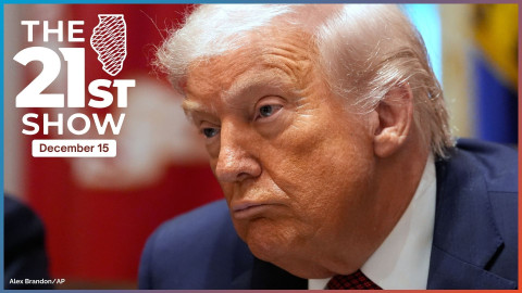  President Donald Trump listens during a roundtable on farm subsidies in the Cabinet Room of the White House, Monday, Dec. 8, 2025, in Washington.