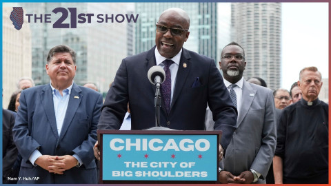 Illinois Attorney General Kwame Raoul speaks during a news conference on Aug. 25, 2025, in Chicago.