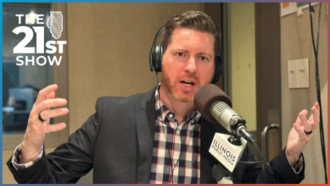 Collin Corbett on "The 21st Show" on Tuesday, Sept. 29, 2026, at Illinois Public Media's studios in Urbana.