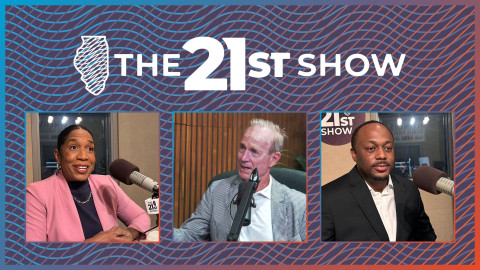 Democratic Lt. Gov. Juliana Stratton, Republican nominee Don Tracy, and American Center Party nominee Whitfield Harrington Jr. during their appearances on "The 21st Show."