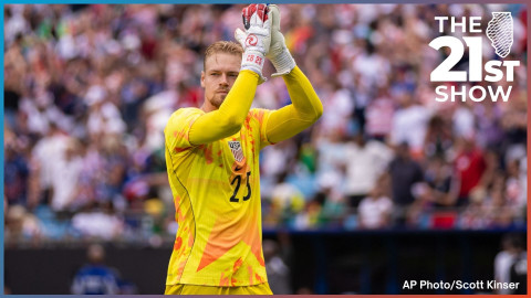 U.S. National Team goalkeeper Chris Brady acknowledges the fans after defeating Senegal in an international friendly soccer match on Sunday, May 31. A native of Naperville, Illinois, Brady is the top keeper for the Chicago Fire.