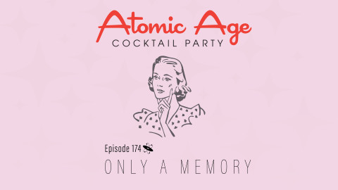 Atomic Age logo with an illustration of a woman's face and hands. Text reads 