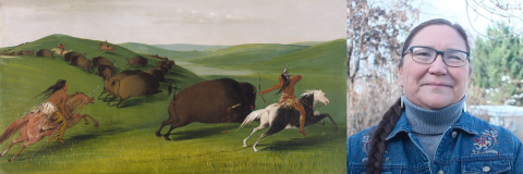 Ken Burns' latest documentary explores the natural and cultural history of "The American Buffalo." The painting, "Buffalo Chase with Bows and Lances," is by George Catlin, and dates from 1832-1833. A number of indigenous scholars contributed to the film, including University of Illinois Professor Rosalyn LaPier.