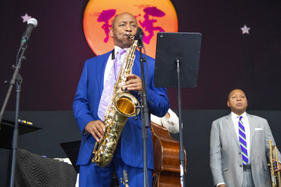 Branford Marsalis performs during the Ellis Marsalis Family Tribute at the New Orleans Jazz and Heritage Festival on Sunday, April 28, 2019, in New Orleans.