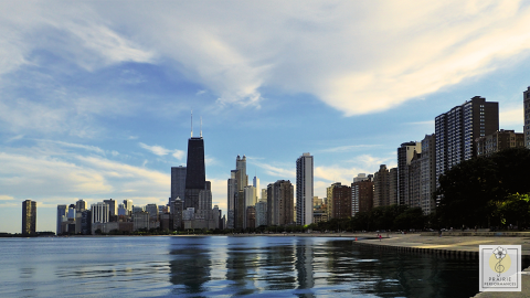 The Chicago skyline.