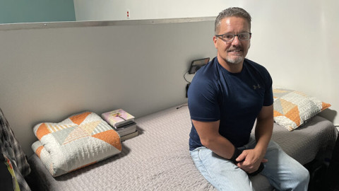 Dale Stout, 50, is one of the first people to benefit from the additional housing supports in California's new Medicaid initiative, CalAIM. 