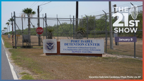 The entrance to The Port Isabel Detention Center is pictured after a media tour of the Port Isabel Detention Center (PIDC), hosted by U.S. Immigration and Customs Enforcement (ICE) Harlingen Enforcement and Removal Operations (ERO) in Los Fresnos, Texas, June 10, 2024.