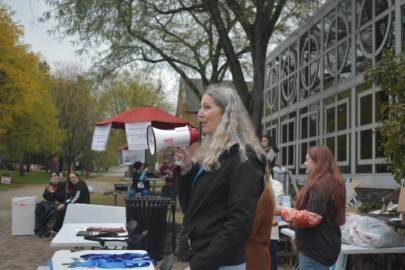 Cathy Peterson runs the organization Standing Up To POTS and works to educate patients and doctors about the syndrome formally known as postural orthostatic tachycardia syndrome. She spoke to a crowd that had gathered for the group’s annual 5K in Springfield, Ohio.
