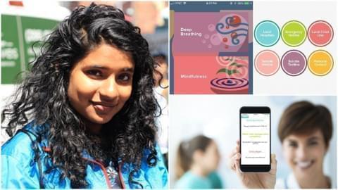 Ananya Cleetus, an undergraduate at the University of Illinois, won support from the Carle Illinois College of Medicine Health Make-A-Thon to launch Anemone, a free app aimed at providing digital resources for managing one's mental health. 