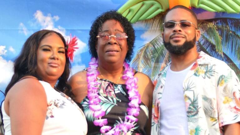 Shelia Muhammad, center, with her daughter Nicole Galloway and son Hakim Muhammad.