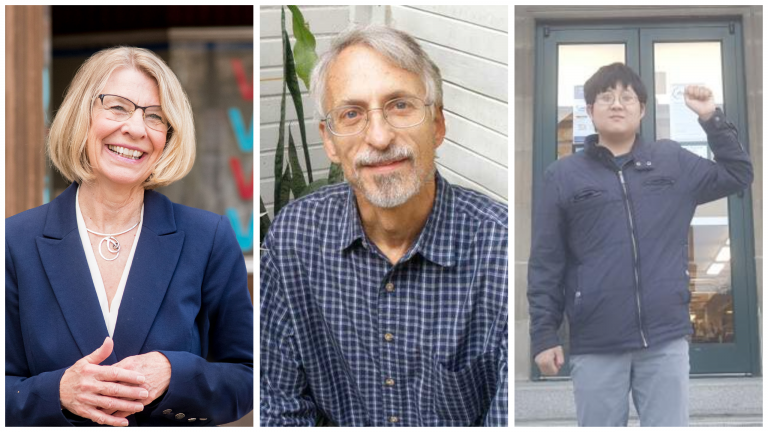 Urbana mayoral candidates L-R: Incumbent Mayor Diane Marlin, Ald. Dennis Roberts, Andy Ma.