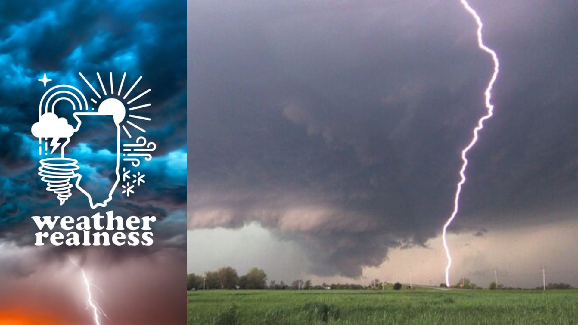 Meteorologist Andrew Pritchard took this picture of a big supercell and lightning strike near Elwin on May 3, 2021.